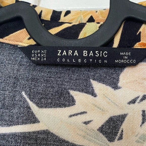 Zara Black and Yellow Floral Duster Dress - Picture 5 of 11